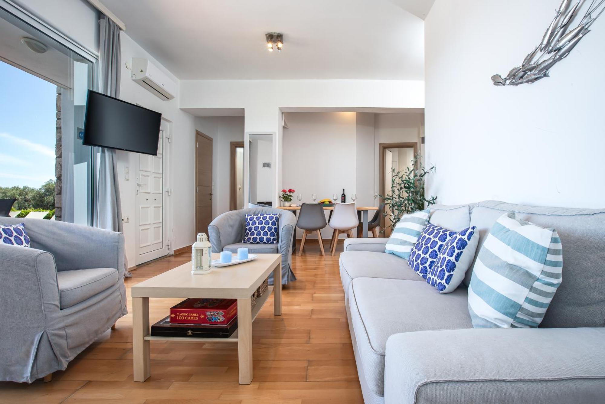 Dimitra Apartment With Private Pool And Sea View -The Ground Floor Of A Two Storey Building Daratsos Esterno foto