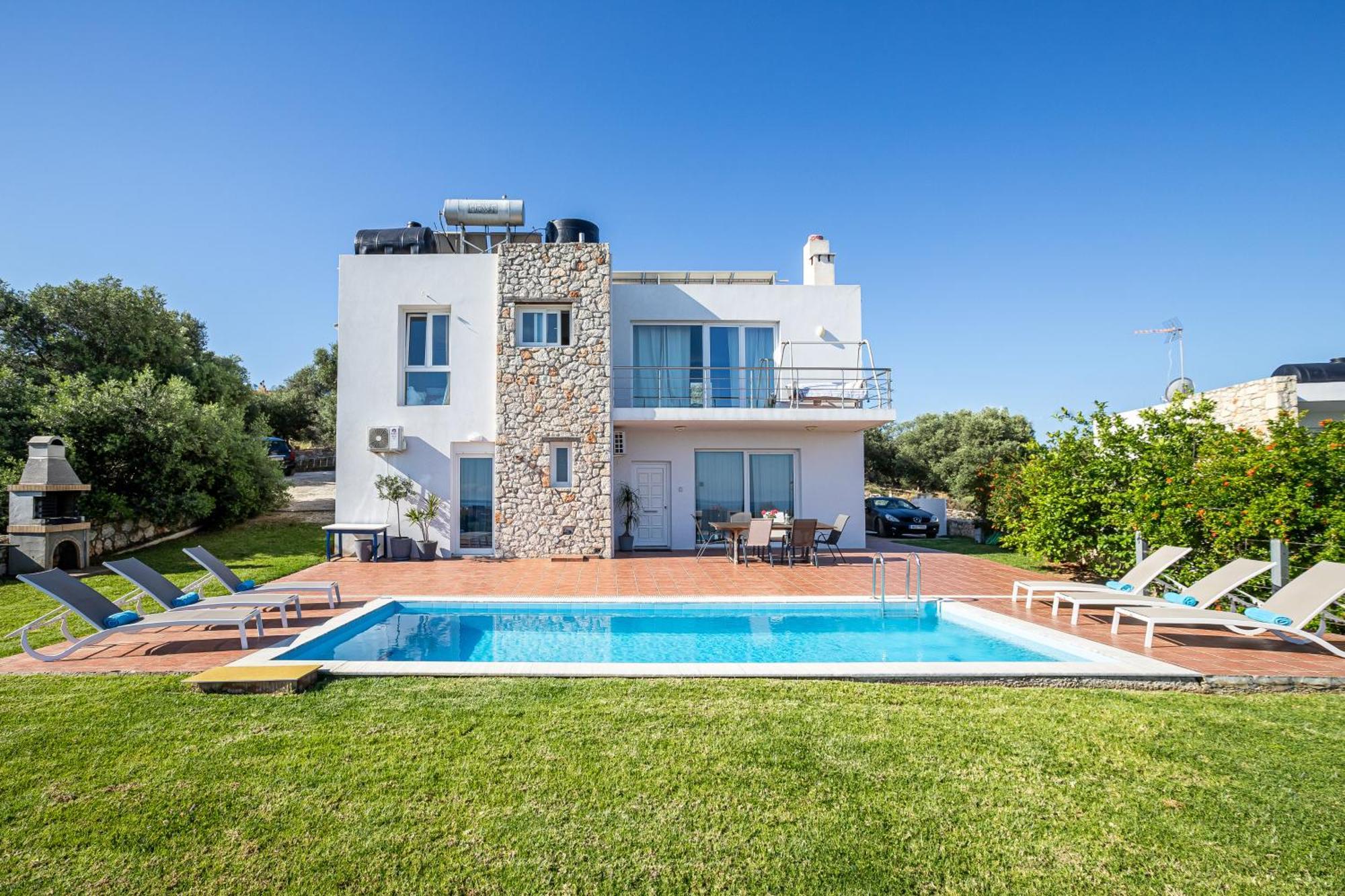 Dimitra Apartment With Private Pool And Sea View -The Ground Floor Of A Two Storey Building Daratsos Esterno foto